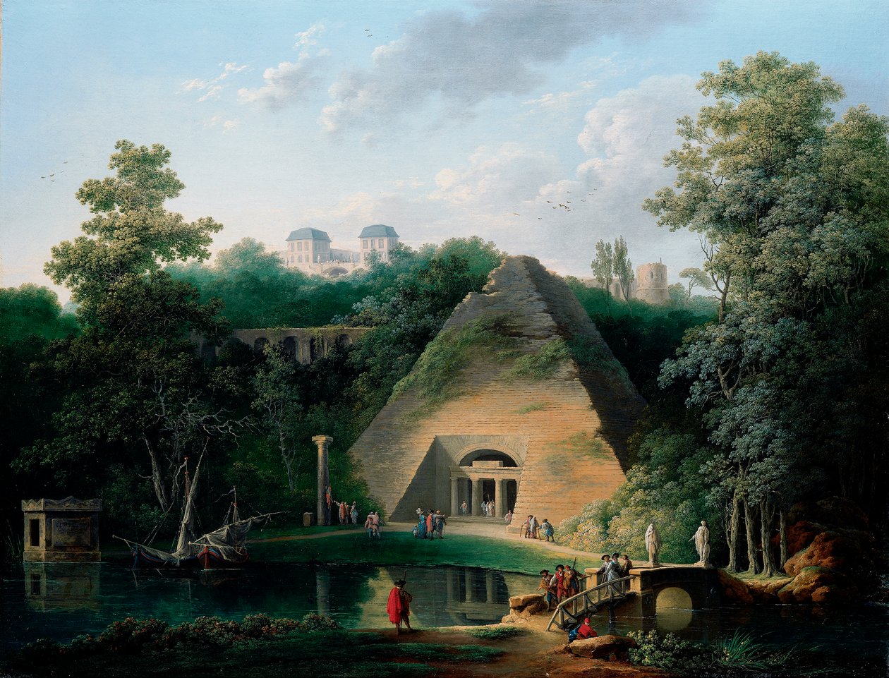 La pyramide au château de Maupertuis, c.1785 - Claude Louis Chatelet