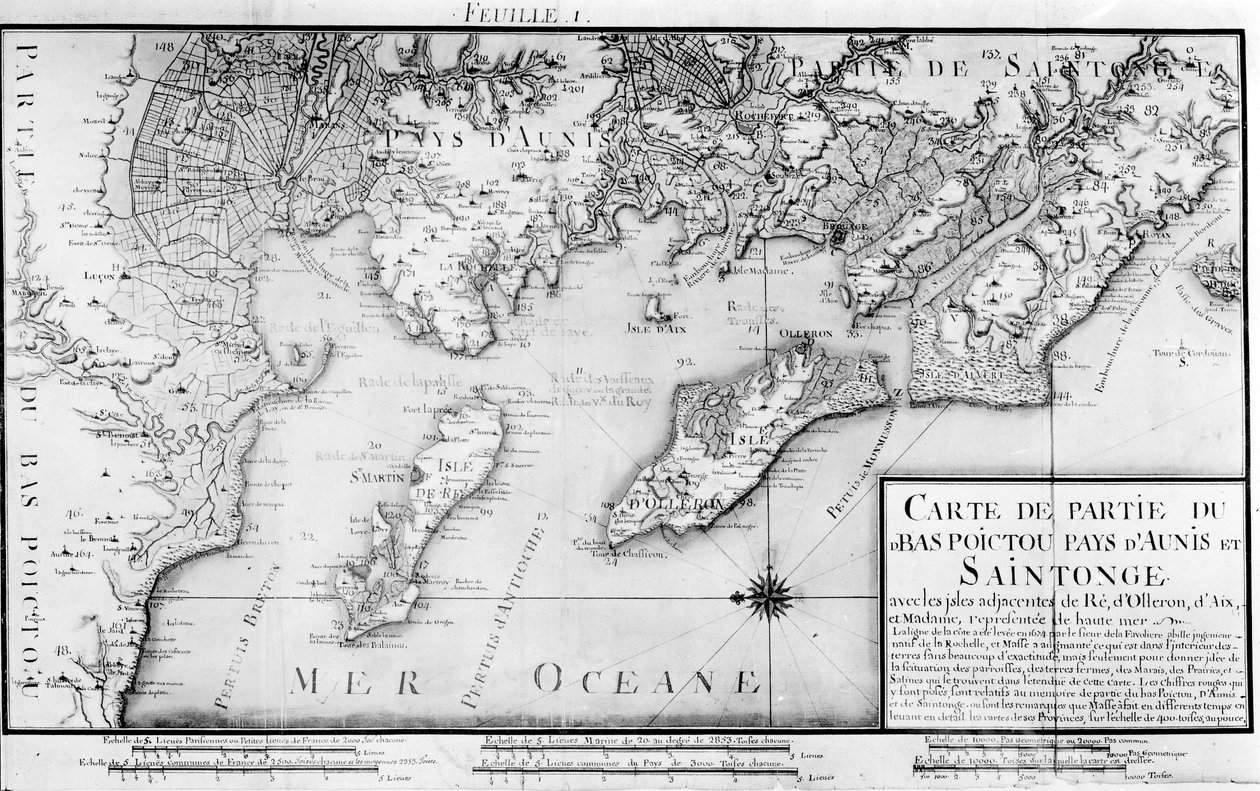 Atlas 131 H f.1 Carte du Bas Poitou, Pays d