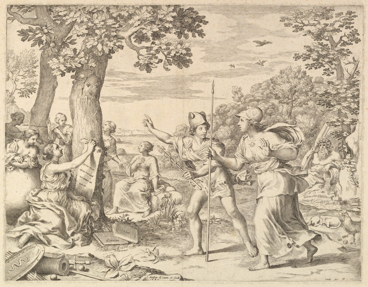 Allégorie sur le bon gouvernement en France, 1685 - Claude Mellan
