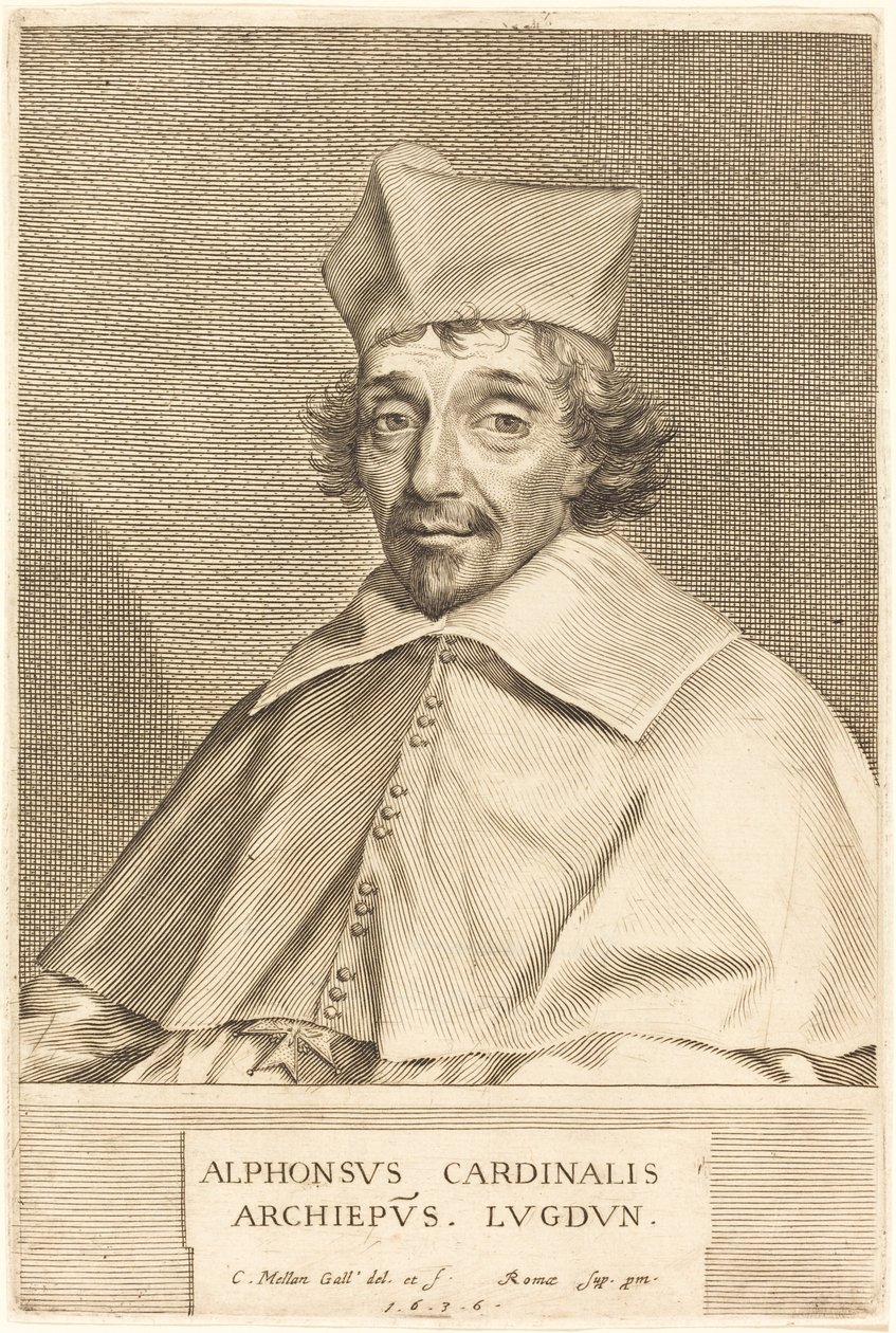 Alphonse du Plessis Richelieu, Cardinal de Lyon - Claude Mellan