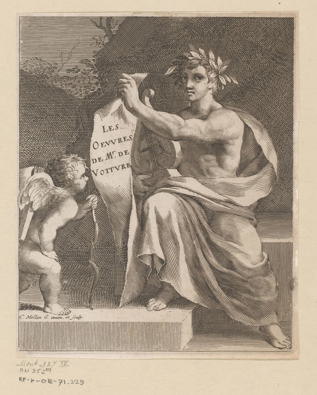 Apollon et un amour - Claude Mellan