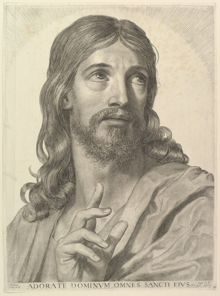 Buste du Christ adulte - Claude Mellan