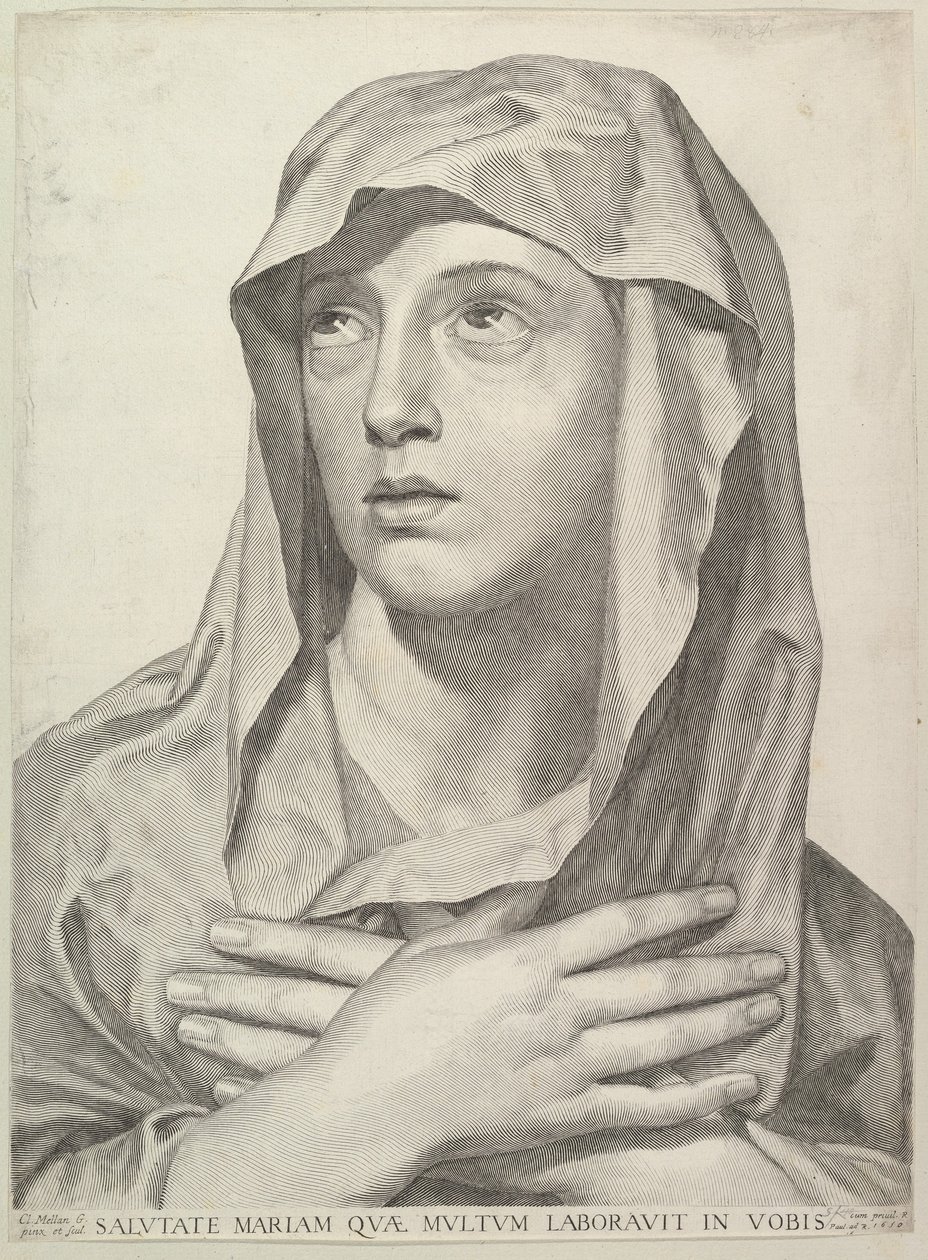 Buste de la Vierge - Claude Mellan