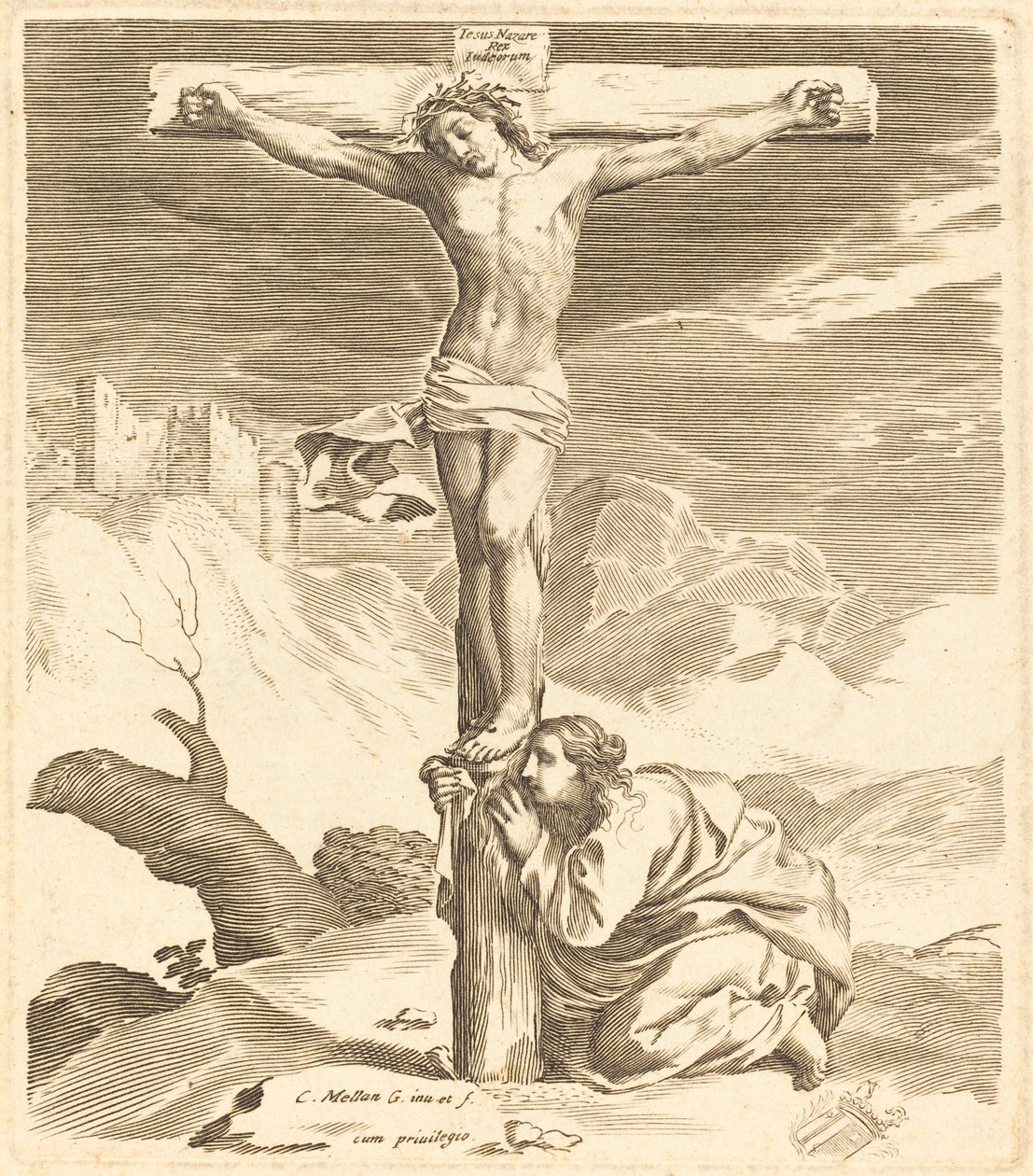 Le Christ en croix - Claude Mellan
