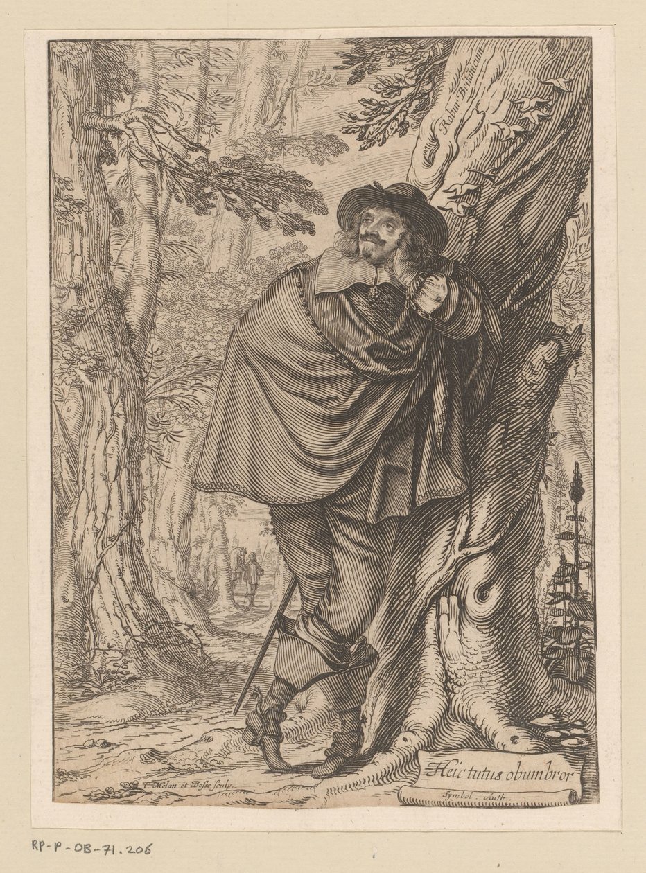 James Howell appuyé contre un arbre - Claude Mellan