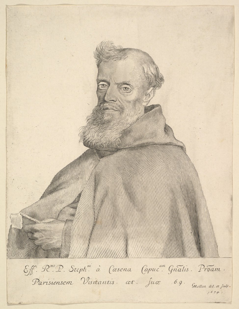 Le Père Étienne de Cesena, 1674 - Claude Mellan