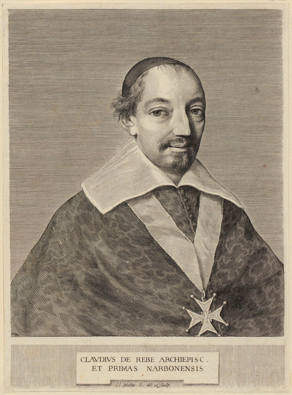 Portrait de Claude de Rebé, archevêque de Narbonne - Claude Mellan