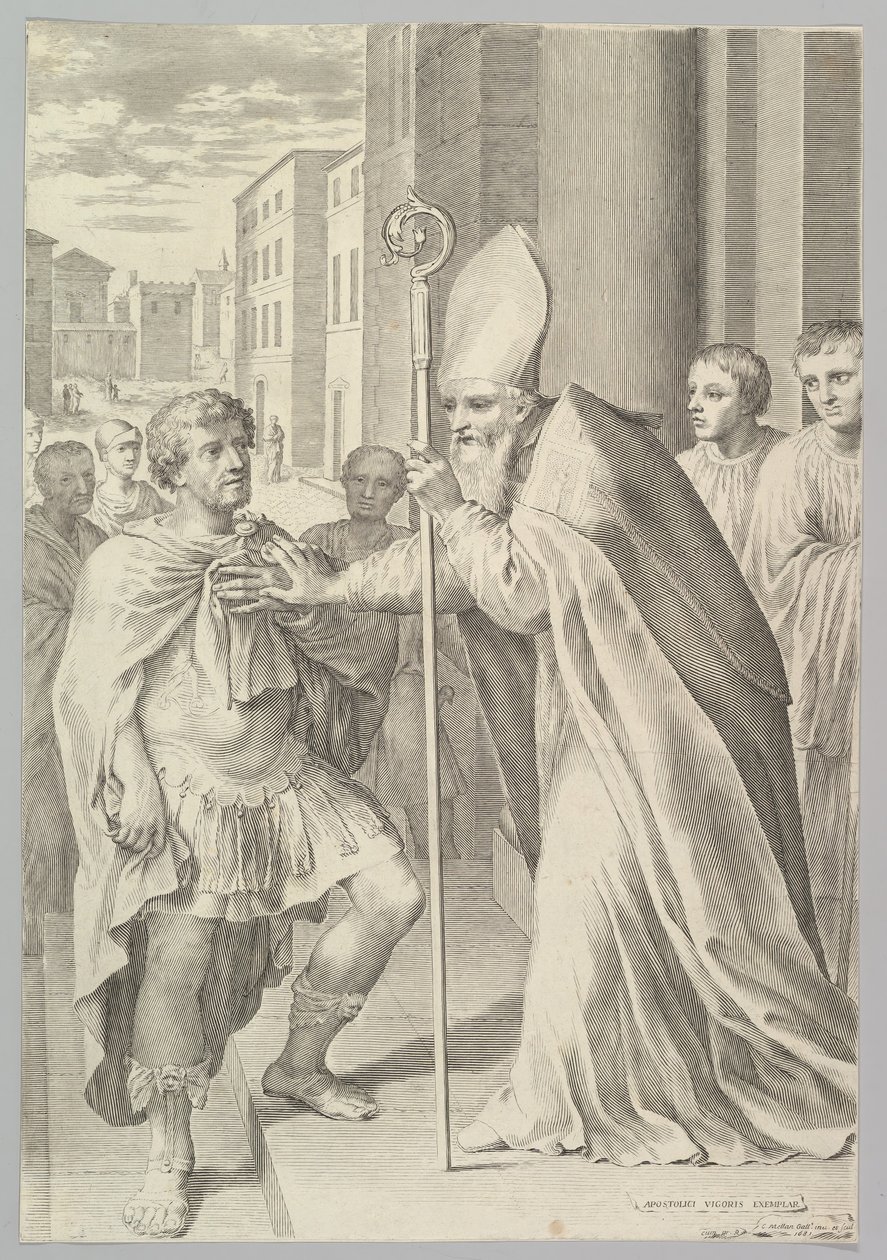 Saint Ambroise, archevêque de Milan, repoussant l