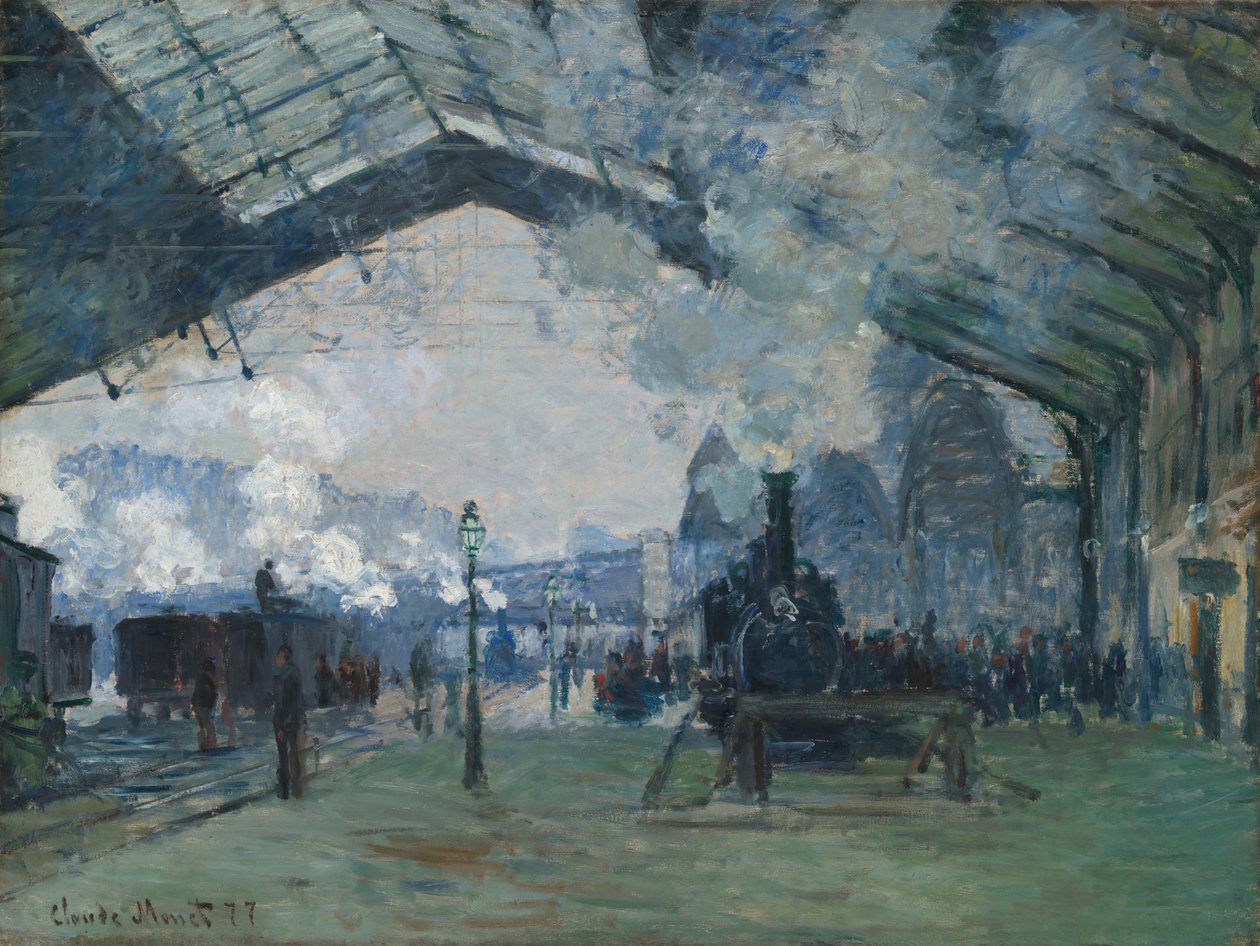Arrivée du train de Normandie, Gare Saint-Lazare, 1877 - Claude Monet
