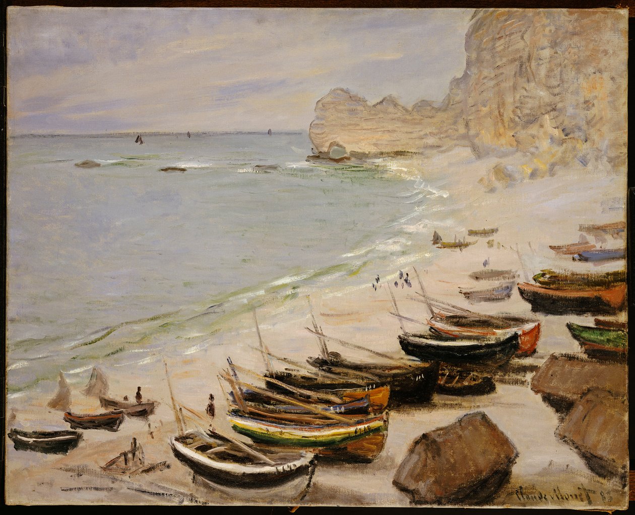 Bateaux sur la plage à Étretat, 1883 - Claude Monet