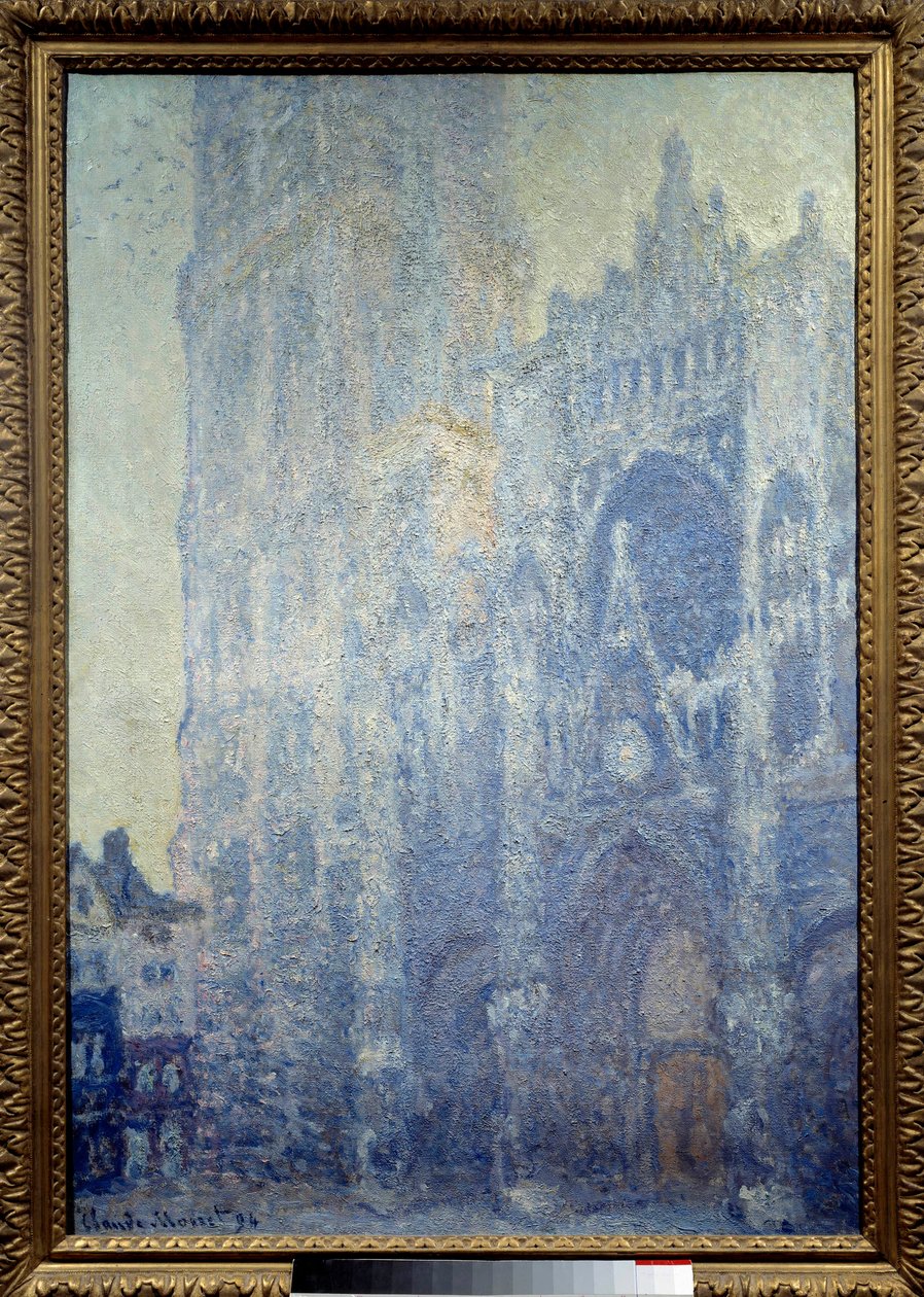 Cathédrale Notre-Dame de Rouen, le portail et la tour Saint-Romain, effet du matin, harmonie blanche - Claude Monet