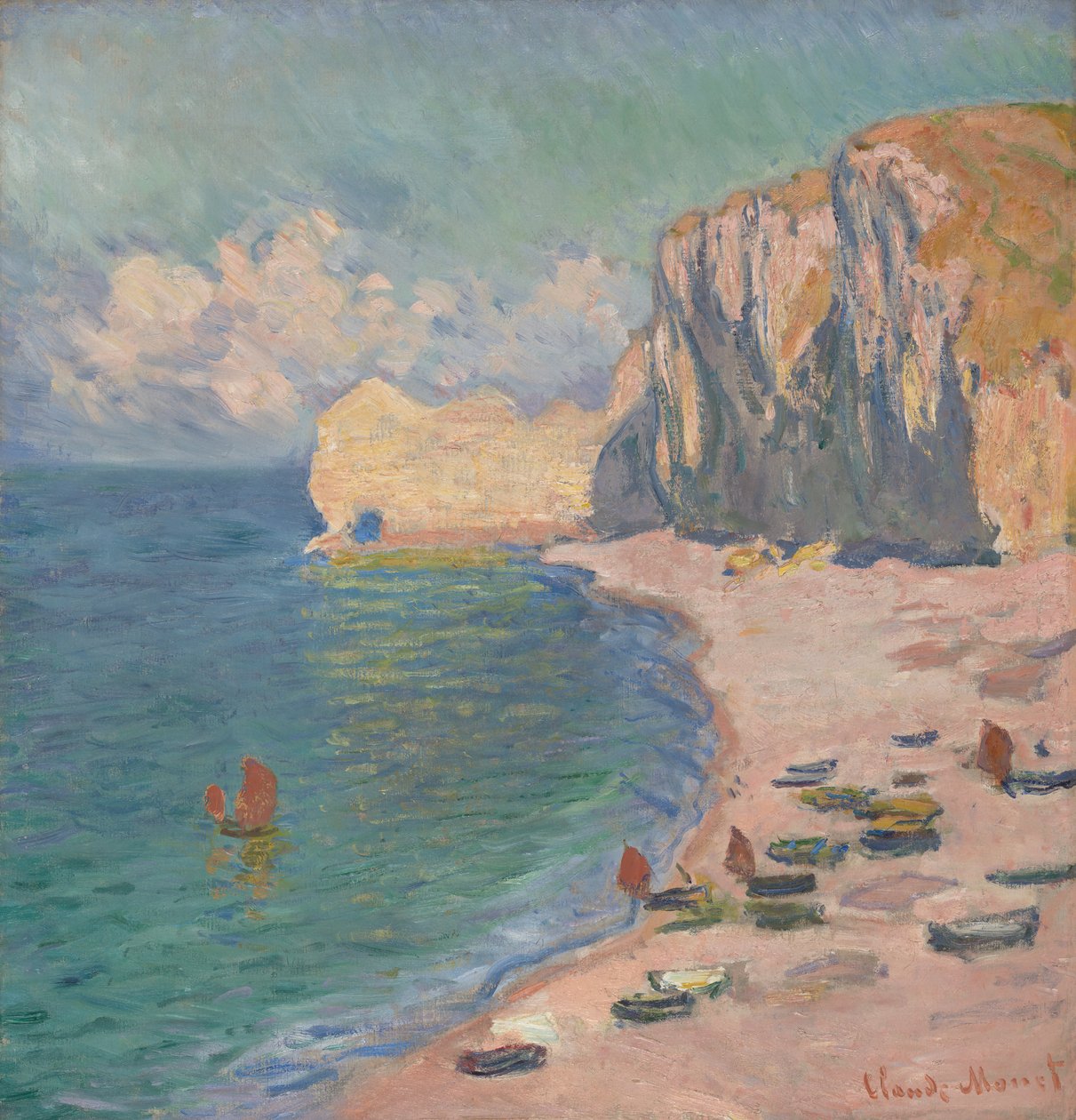 Étretat : La plage et la falaise d