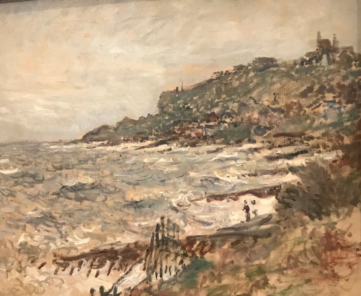 French: Falaise de Sainte-Adresse, temps gris - Claude Monet