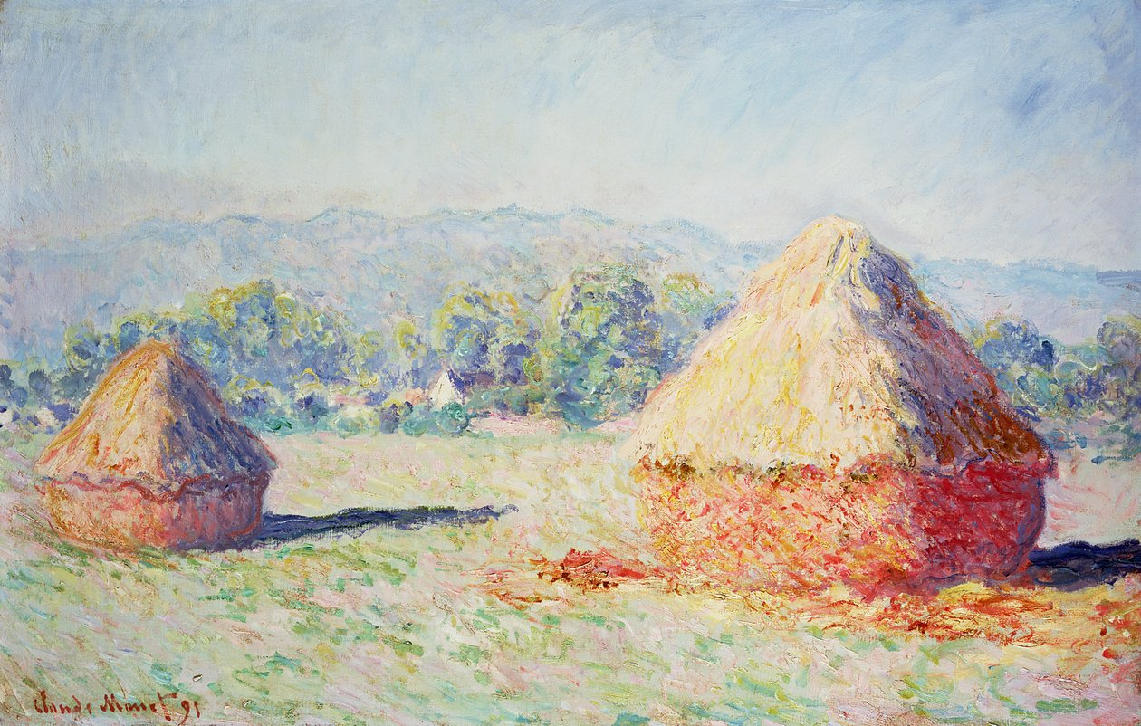 Meules de foin au soleil, effet du matin, 1891 - Claude Monet