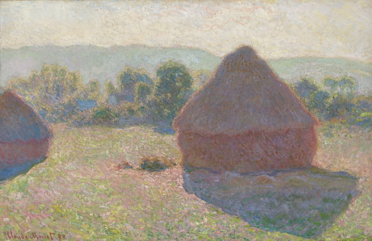 Meules de foin, midi - Claude Monet