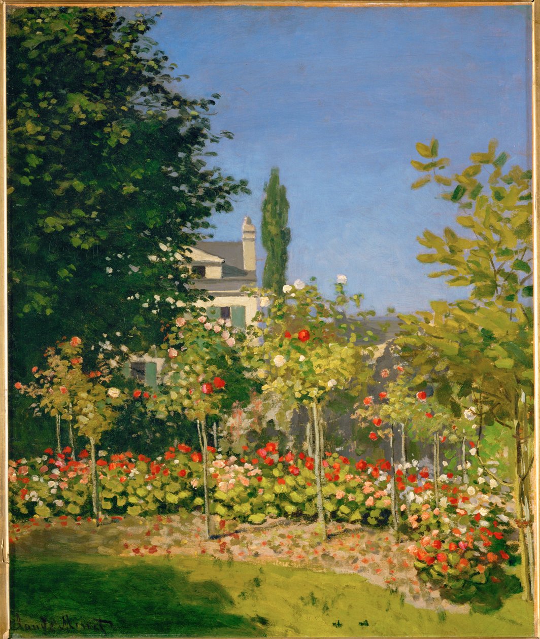 Jardin en fleurs a Sainte-Adresse (oil on canvas) - Claude Monet
