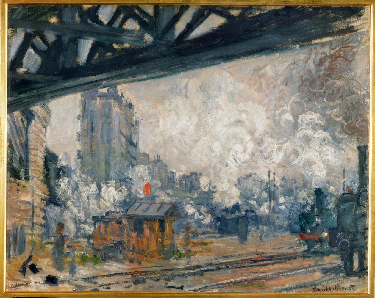 La Gare Saint-Lazare, vue extérieure - Claude Monet