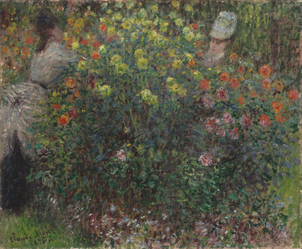 Des dames parmi les fleurs - Claude Monet