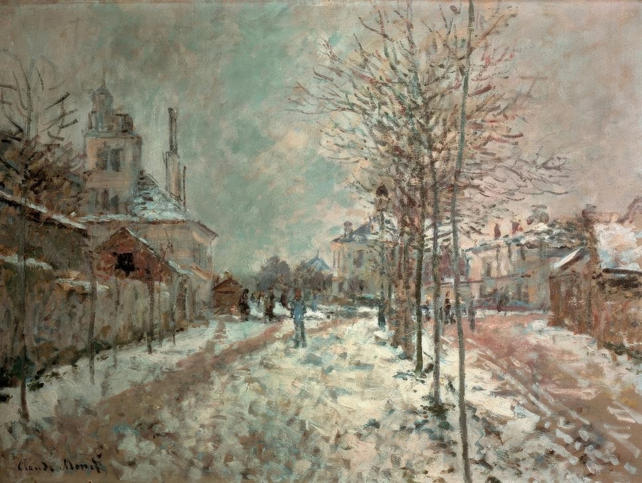 Le Boulevard de Pontoise à Argenteuil, neige - Claude Monet