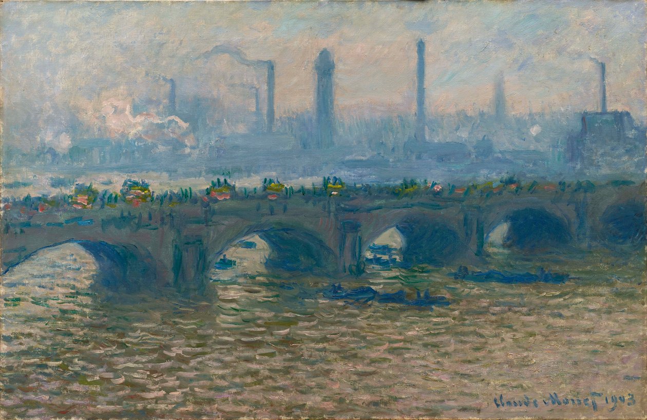 Le Pont de Waterloo, temps gris, 1903 - Claude Monet