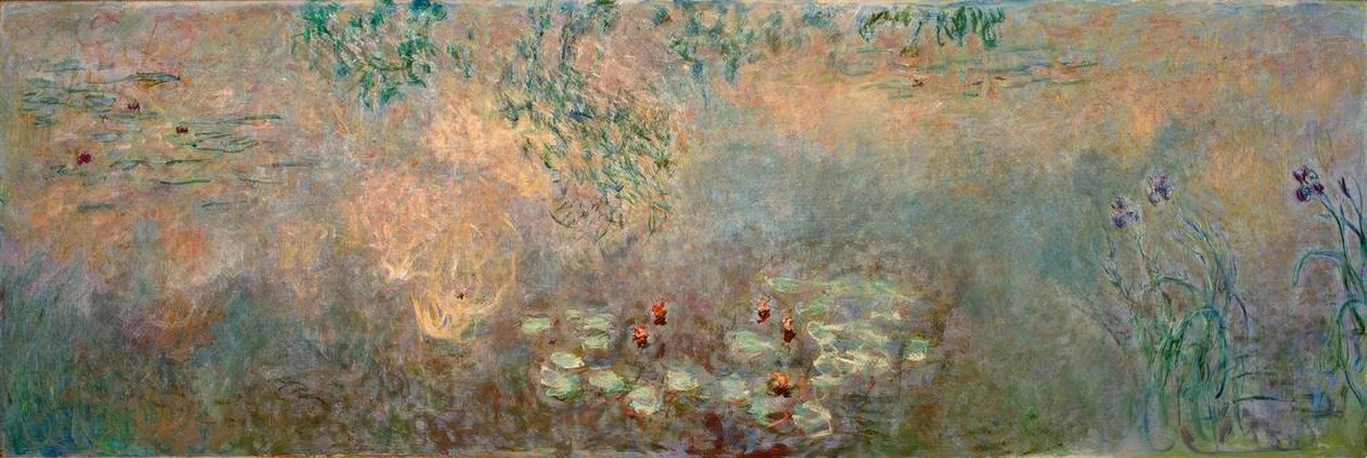 Le bassin aux nymphéas avec iris - Claude Monet