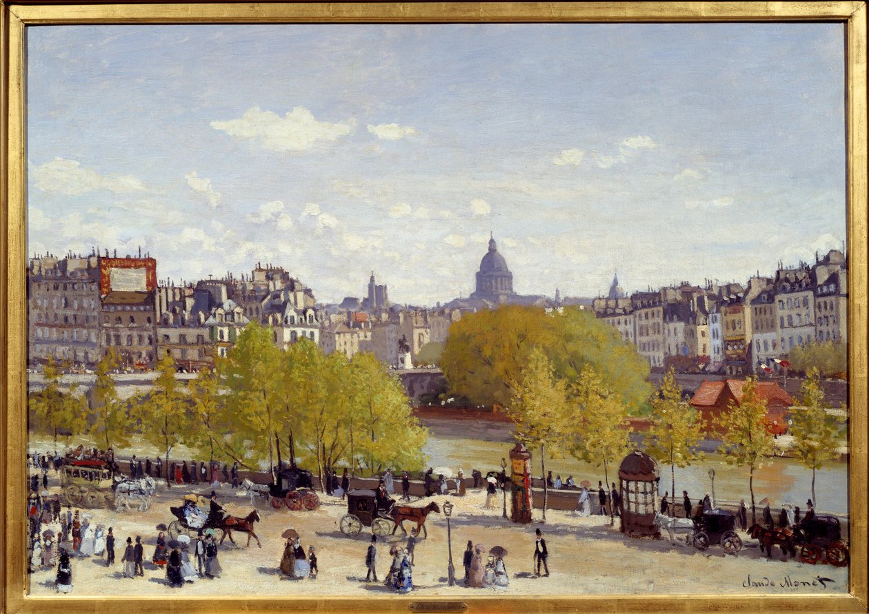 Le quai du Louvre à Paris en 1867. Peinture de Claude Monet (1840-1926) - Claude Monet