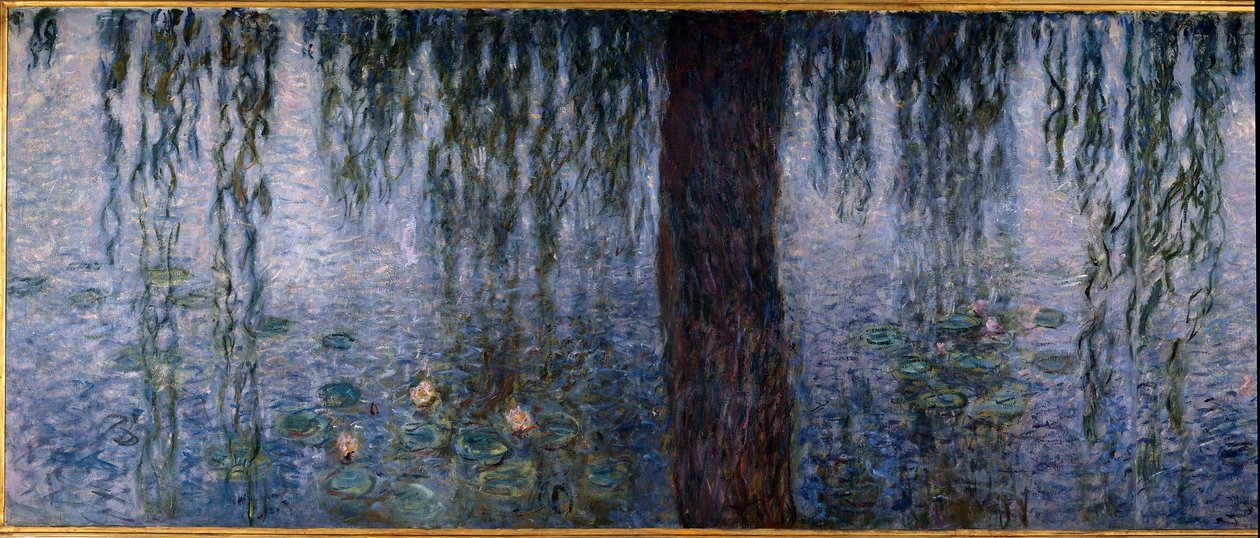 Les Nymphéas ; matin clair avec saules (partie gauche du triptyque) par Claude Monet. Musée de l