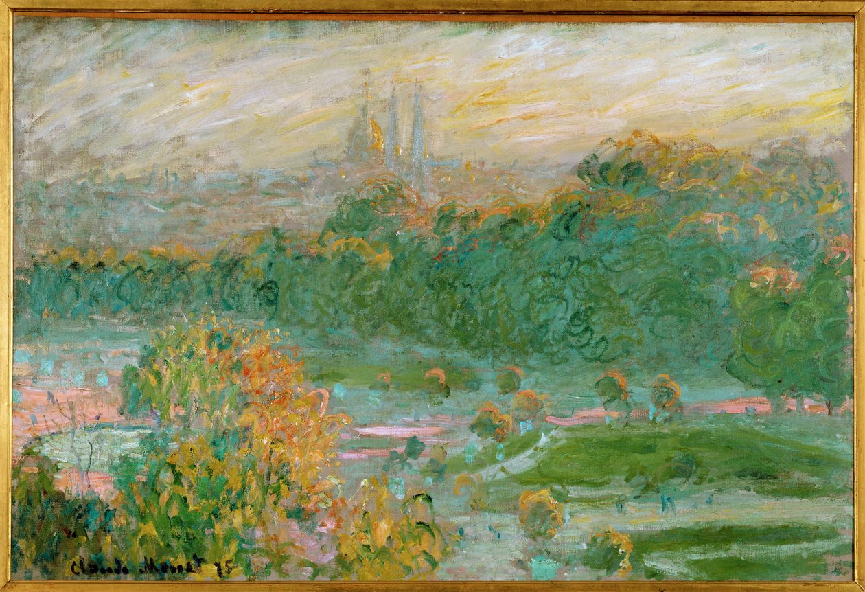 Les Tuileries (huile sur toile) - Claude Monet