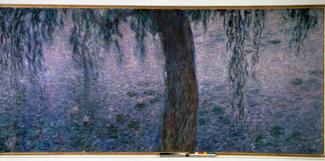 Nymphéas, matin lumineux avec saules triptyque partie droite. Peinture de Claude Monet 1914-1926. Paris, Musée de l