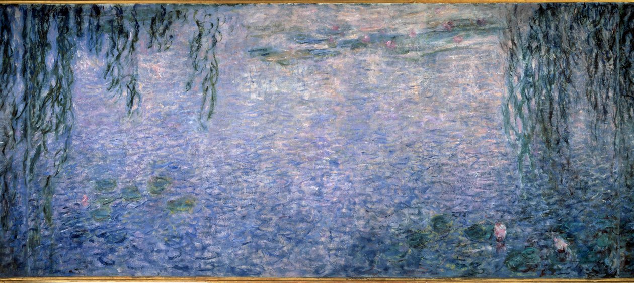 Nymphéas, matin clair avec saules (partie centrale du triptyque) - Claude Monet