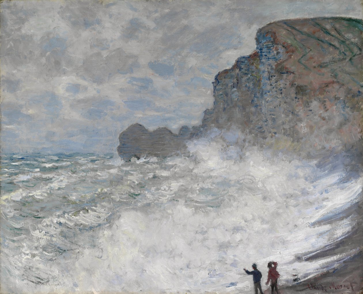 Temps agité à Étretat - Claude Monet