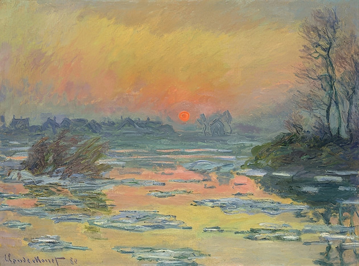 Coucher de soleil sur la Seine. 1880 - Claude Monet