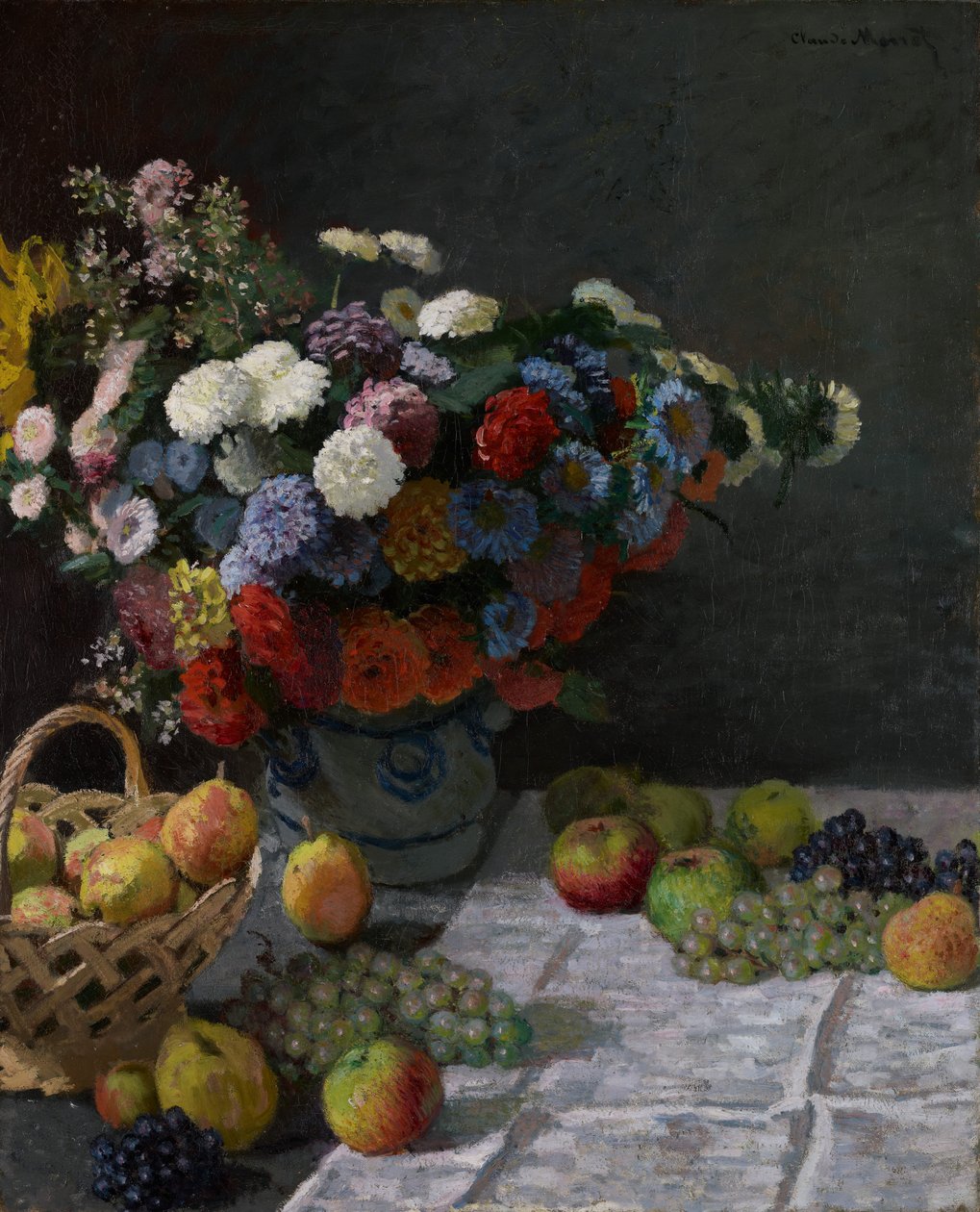 Nature morte aux fleurs et aux fruits - Claude Monet