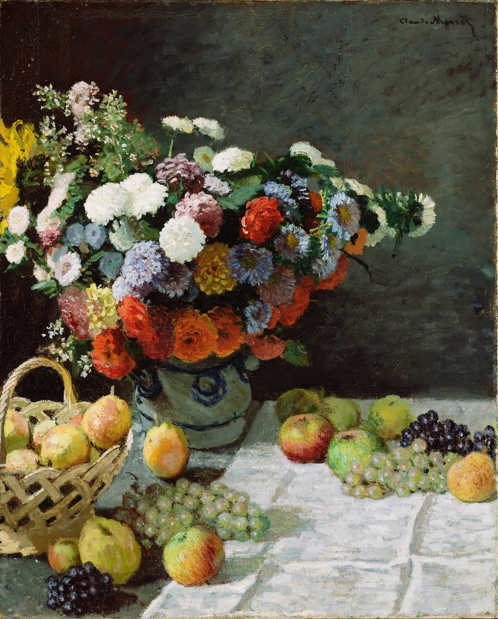 Nature morte avec fleurs et fruits, 1869 - Claude Monet