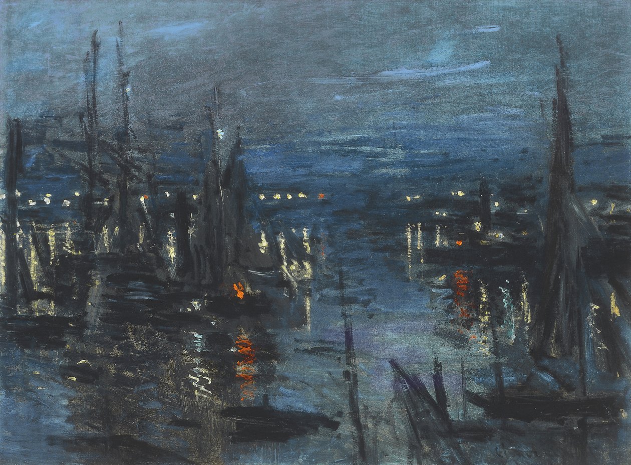 Le Port du Havre, effet de nuit, 1873 - Claude Monet