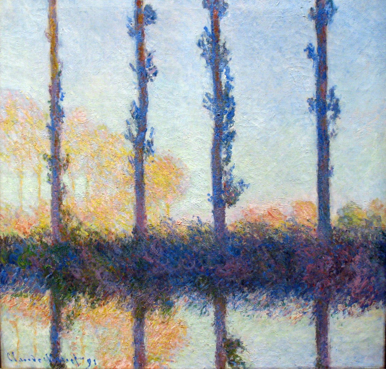 Les Quatre Arbres - Claude Monet