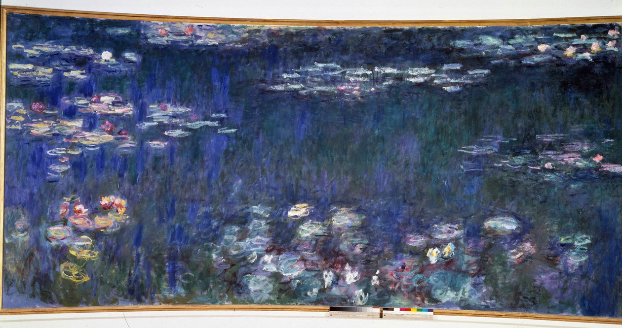 Les nymphéas, reflets verts. Diptyque partie gauche - Claude Monet