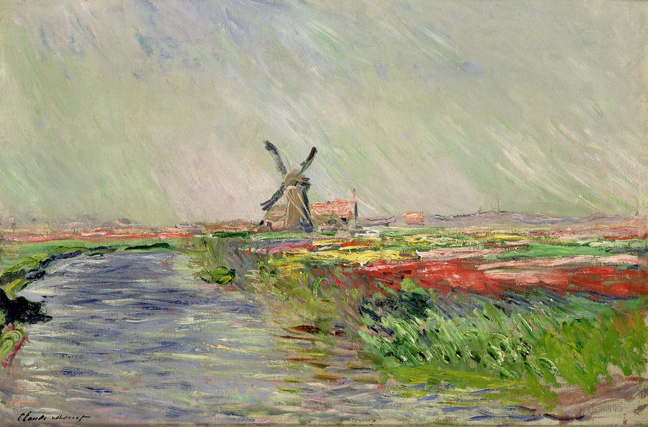 Champ de tulipes en Hollande - Claude Monet