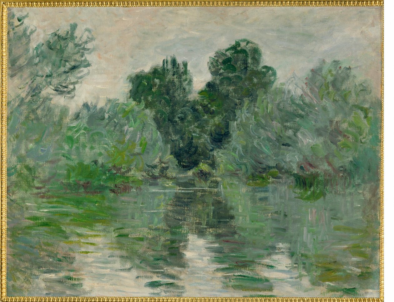 Un bras de la Seine (oil on canvas) - Claude Monet