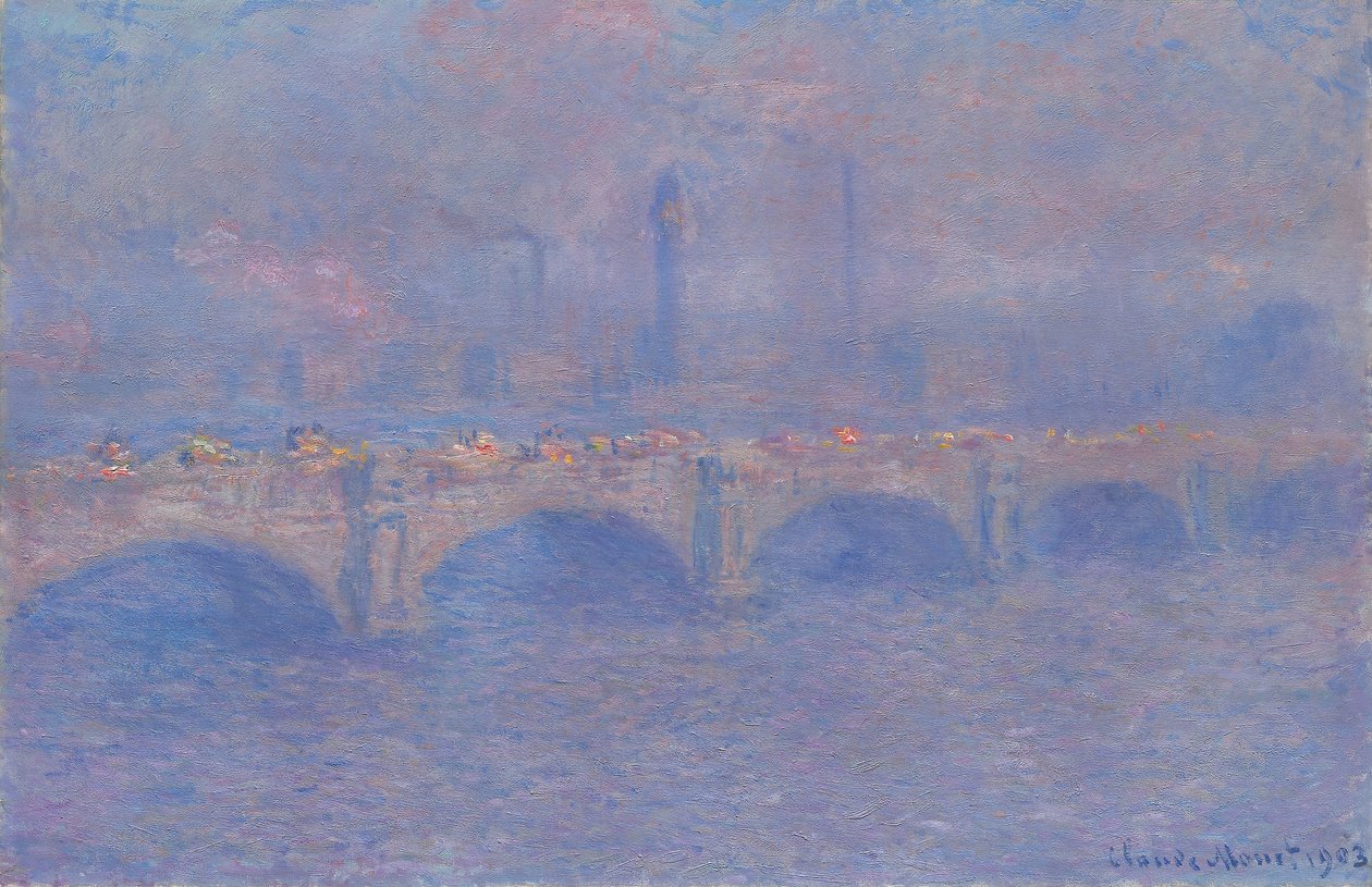 Pont de Waterloo, effet de soleil - Claude Monet