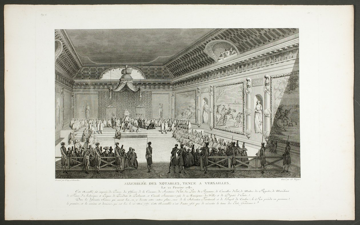 Assembly of Notable People, Held at Versailles, from the series Tableaux historiques de la Révolution française - Claude Niquet