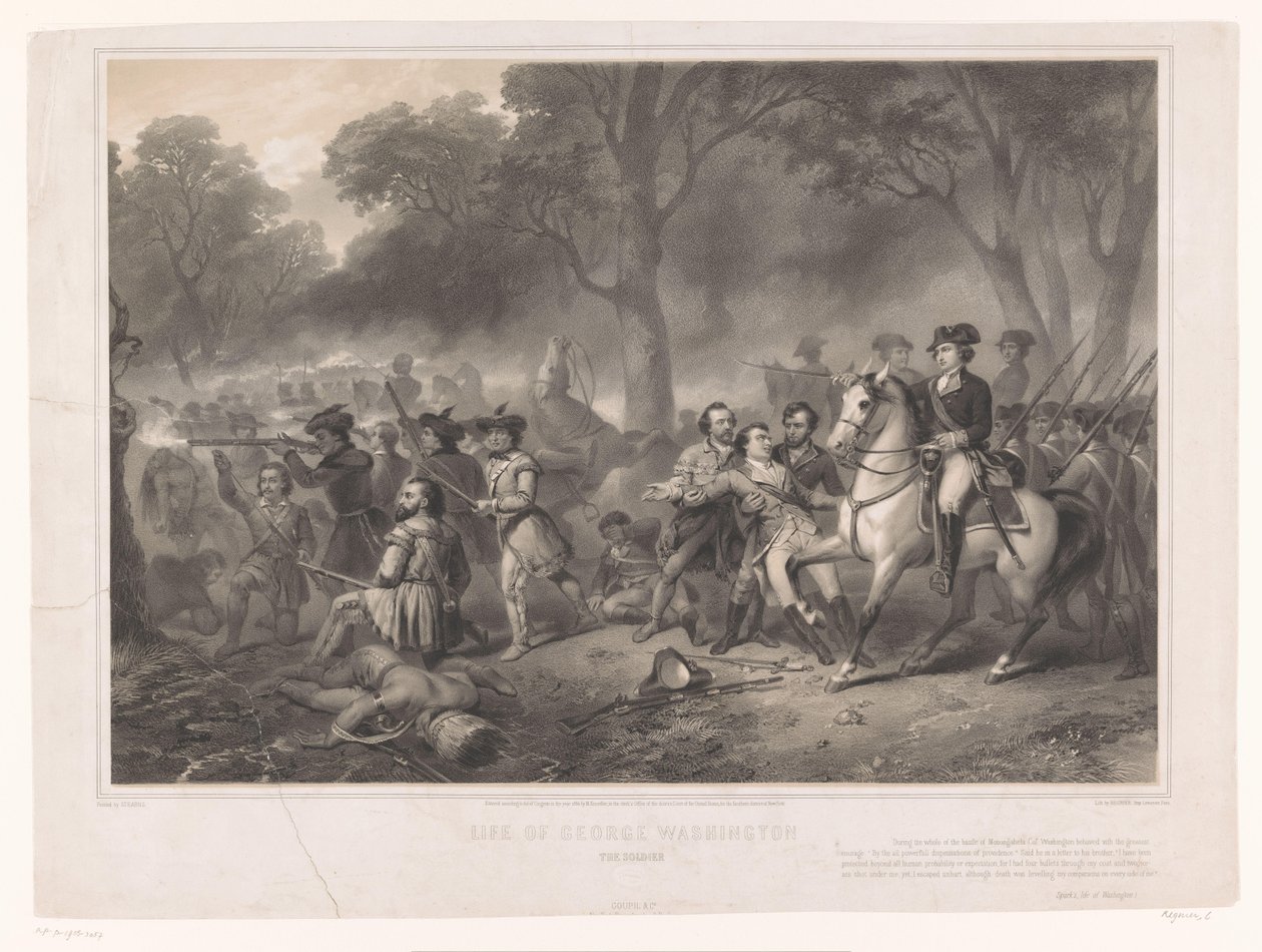 George Washington à la bataille de la Monongahela - Claude Régnier