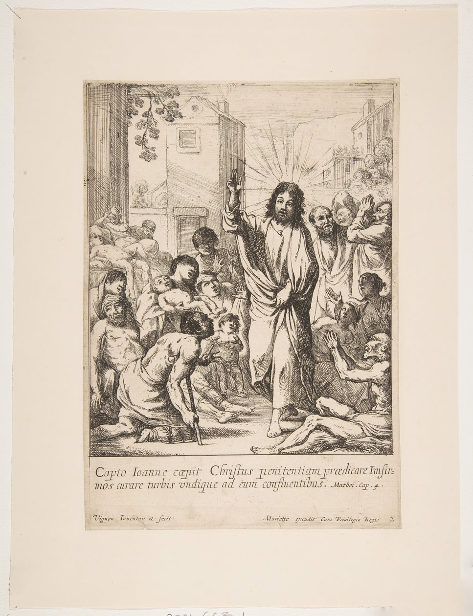Jésus-Christ guérit plusieurs malades en Galilée - Claude Vignon