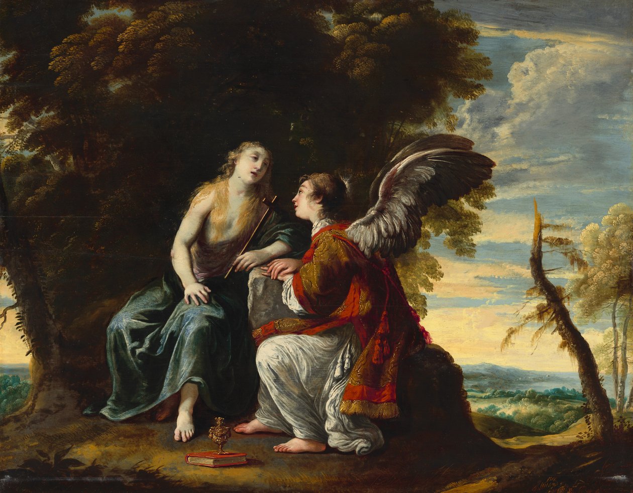 Marie Madeleine réconfortée par un ange - Claude Vignon