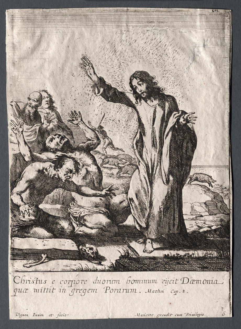 Les Miracles de Jésus-Christ : Christ délivrant le possédé - Claude Vignon