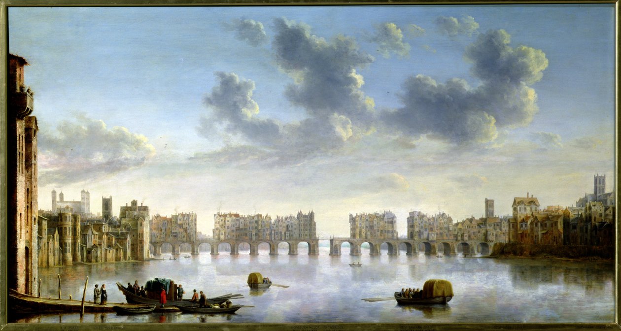 Vieux Pont de Londres, vers 1630 - Claude de Jongh