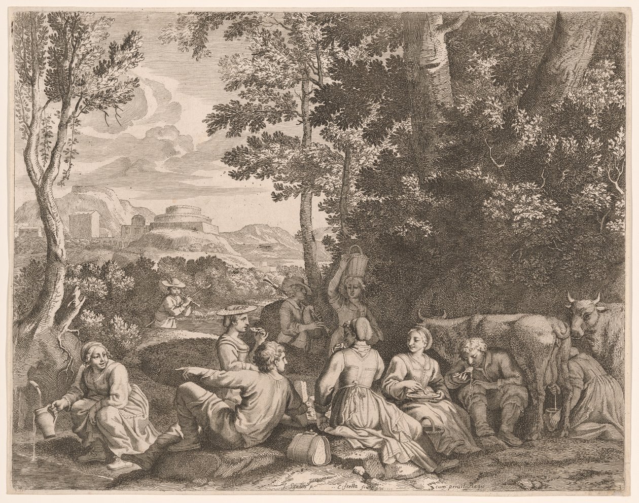 Repas de campagne, assiette 3 de Pastorales - Claudine Bouzonnet Stella