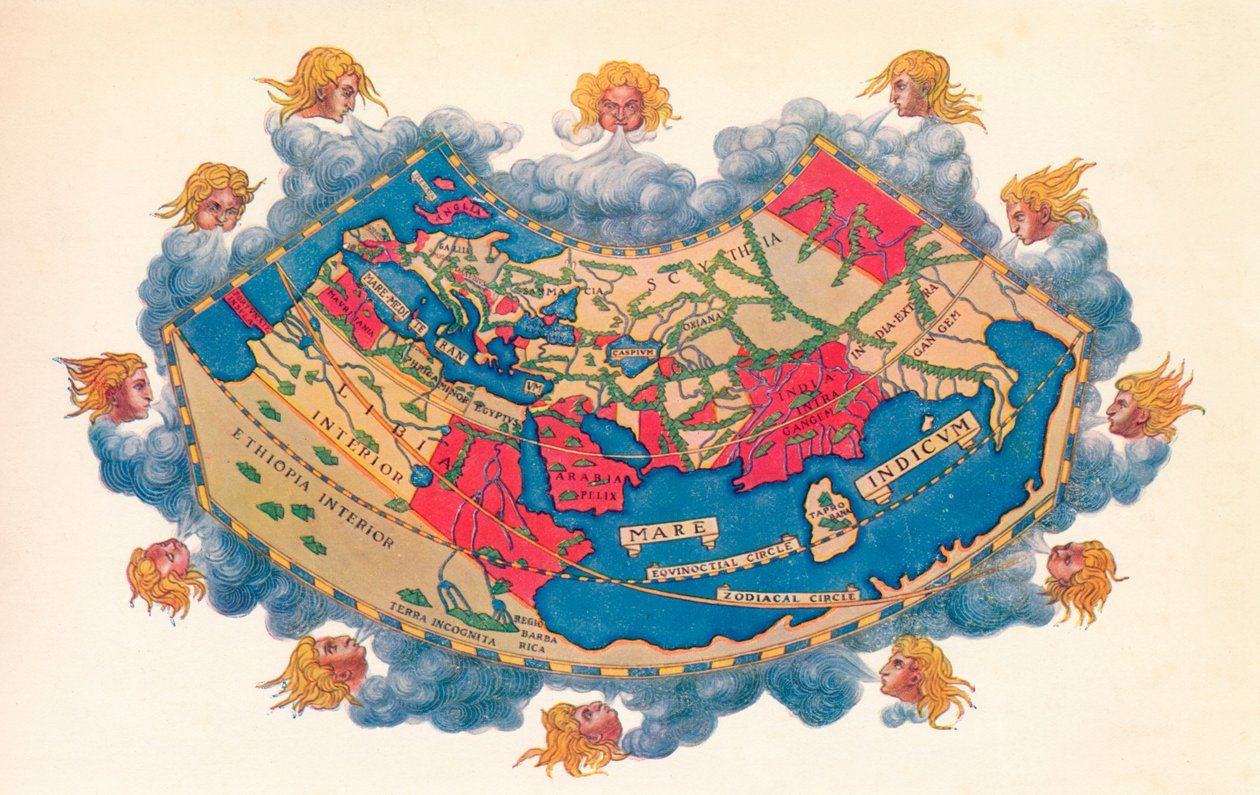 Carte du Monde de Ptolémée - Claudius Ptolemy