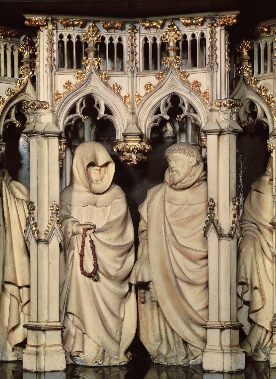 Le tombeau de Philippe le Hardi, détail de deux pleureurs, de l