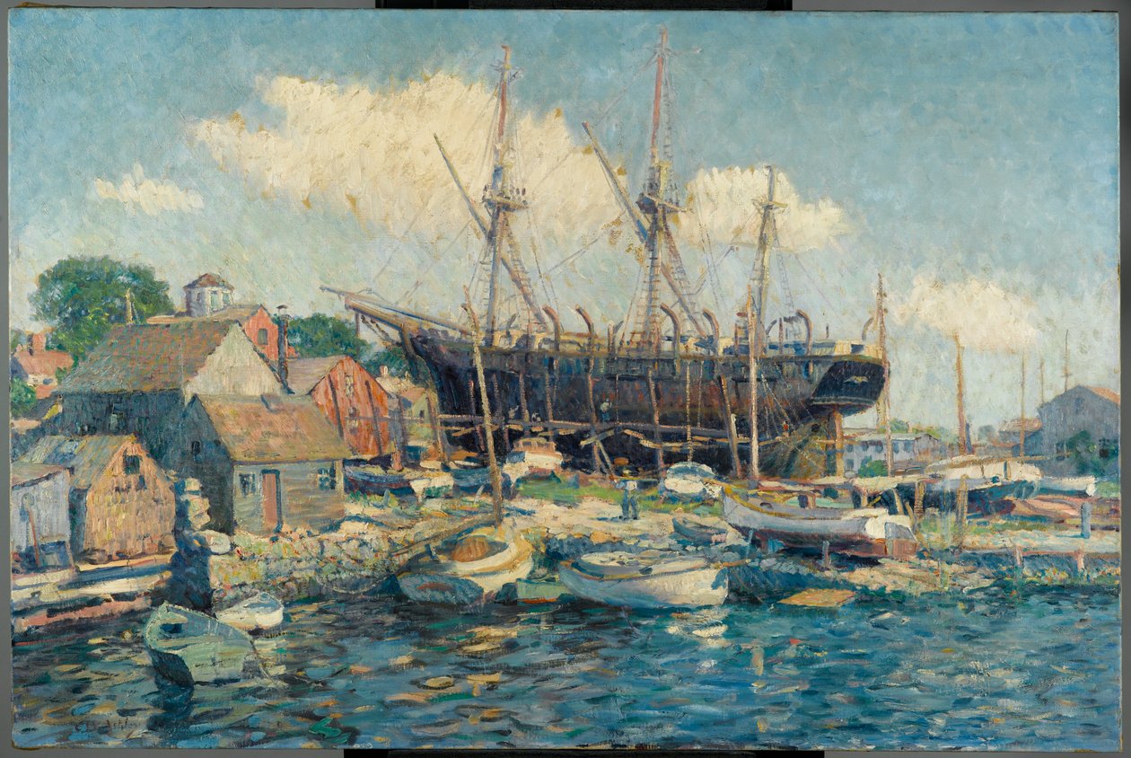 Un baleinier sur le chemin de fer maritime à Fairhaven - Clifford Warren Ashley